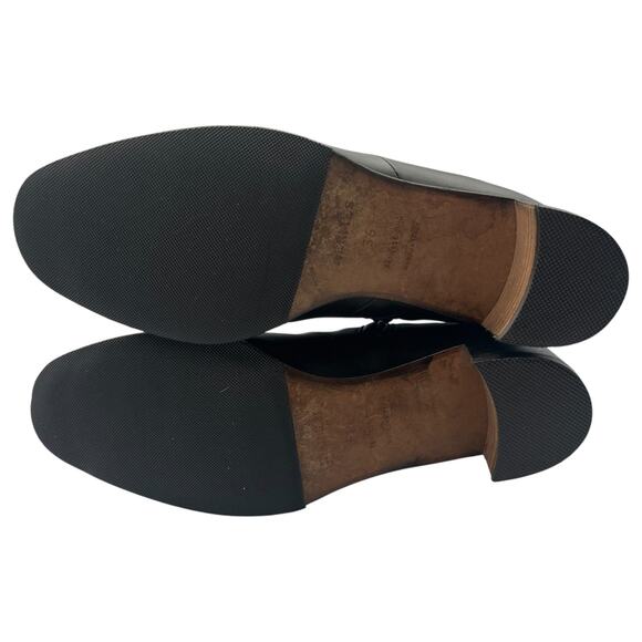 Hermes Vintage Side Zip Block Heel Leather Ankle Boots Black Size 36 / 6 - Picture 8 of 10